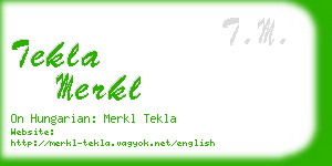 tekla merkl business card